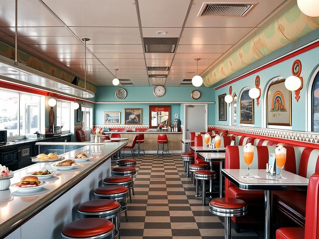 Bedford Rainbow restaurant with classic American diner food and ice cream