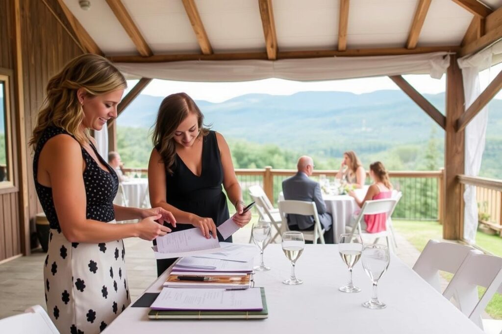 Blue Ridge Wedding Planning team at a Lynchburg Virginia mountain venue