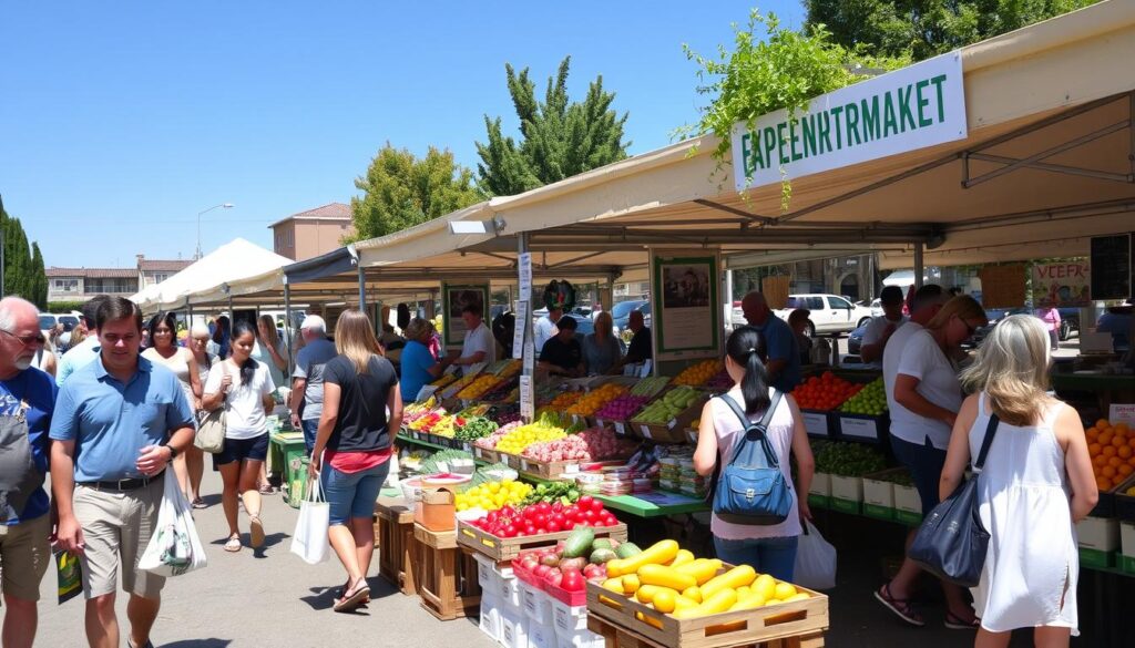 Farmers market with local produce in Lynchburg Virginia Farmers market with local produce in Lynchburg Virginia
