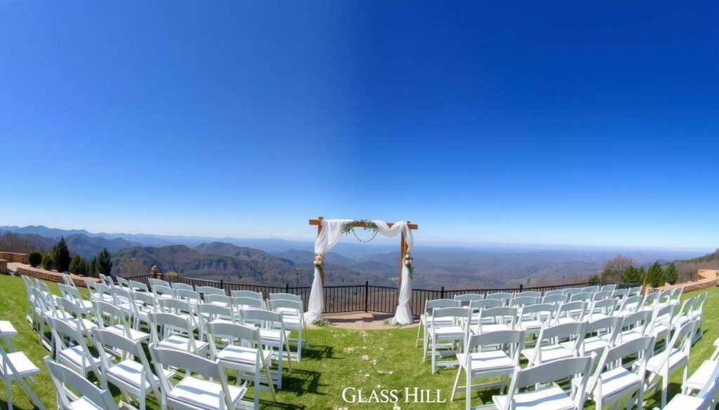 Glass Hill Venue with mountain views near Lynchburg Virginia, perfect for outdoor weddings