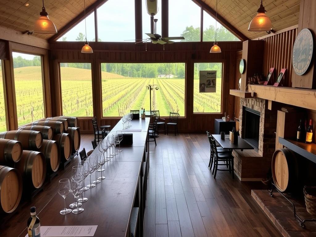 Hickory Hill Vineyards tasting room in Bedford Virginia with vineyard views Hickory Hill Vineyards tasting room in Bedford Virginia with vineyard views