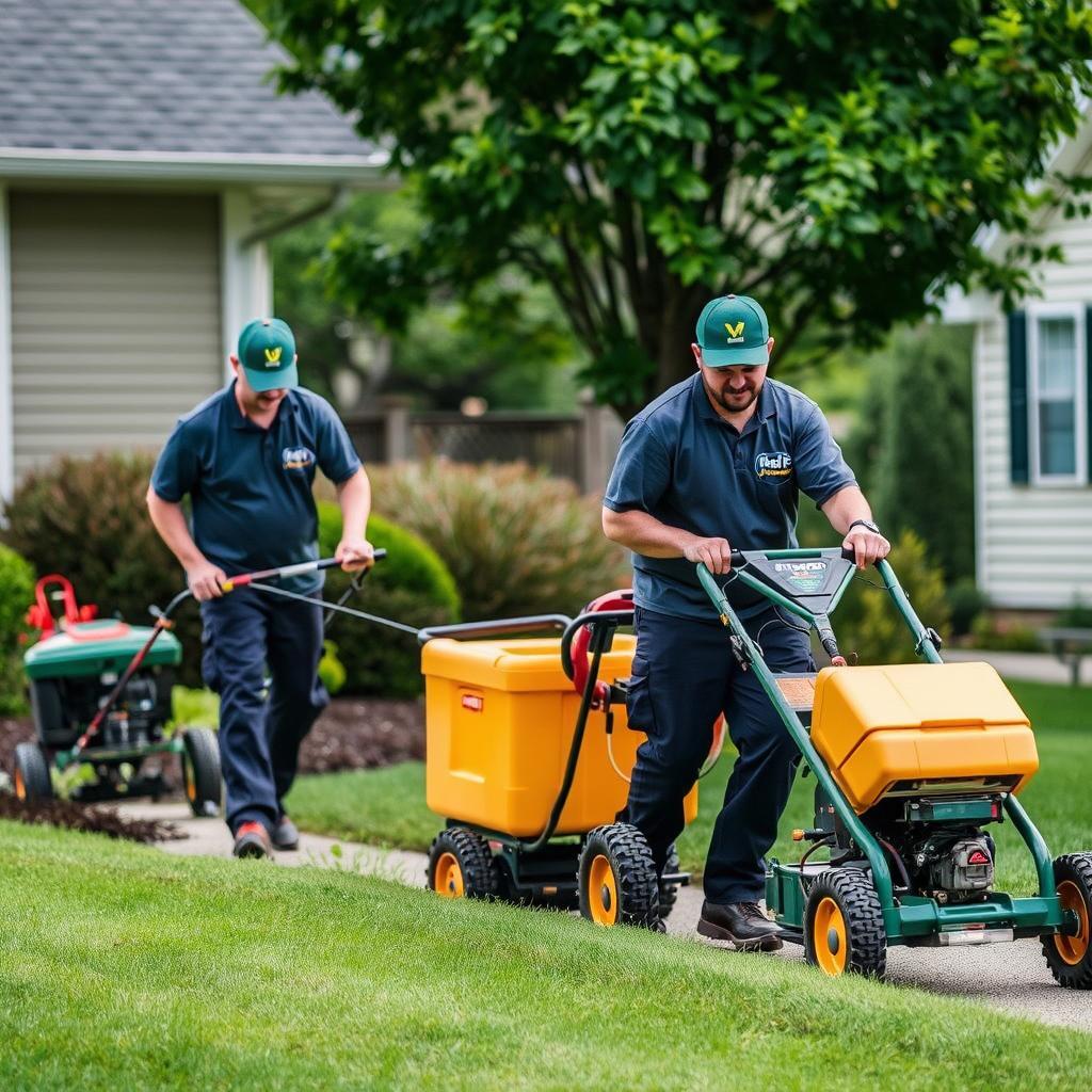 Nate's Yard Work team providing lawn care in Lynchburg, Virginia Nate's Yard Work team providing lawn care in Lynchburg, Virginia