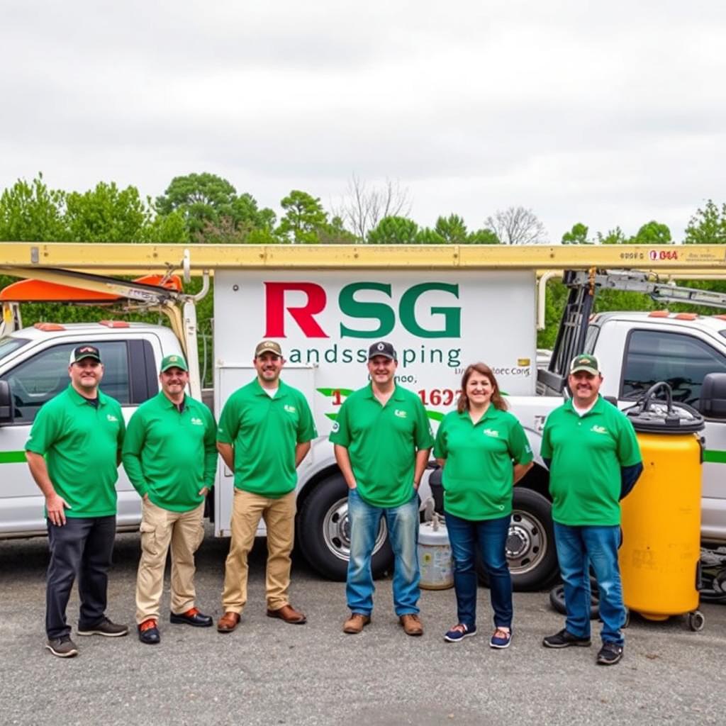 RSG Landscaping team and equipment in Lynchburg, Virginia RSG Landscaping team and equipment in Lynchburg, Virginia