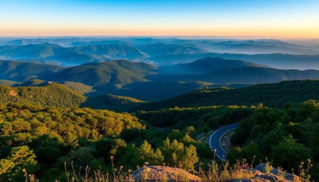Scenic view from the Blue Ridge Parkway near Bedford, Virginia Scenic view from the Blue Ridge Parkway near Bedford, Virginia