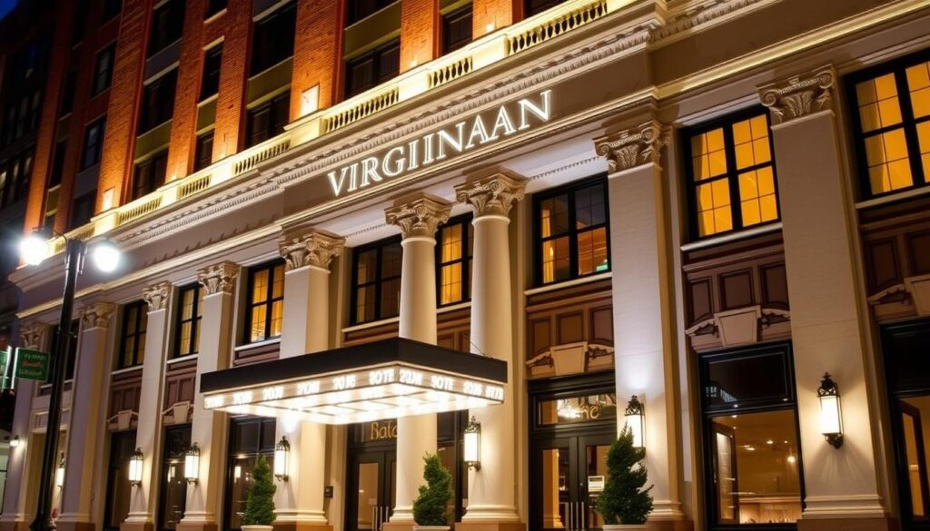 The Virginian Hotel in downtown Lynchburg, a top wedding venue for Best Local Businesses for Weddings and Events in Lynchburg Virginia