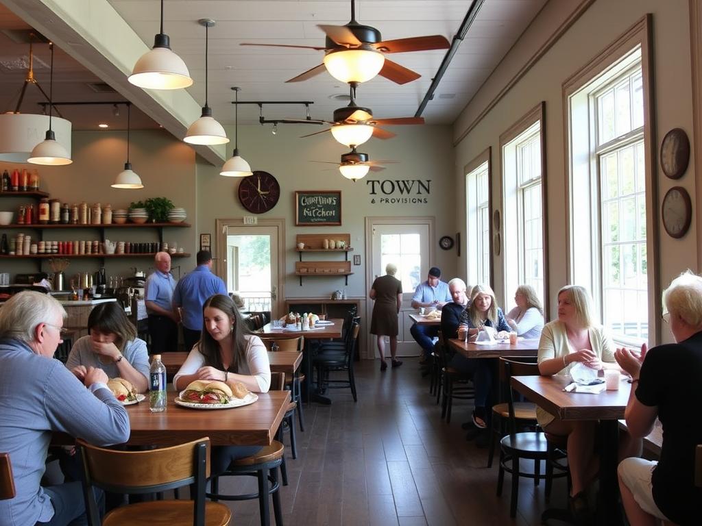 Town Kitchen & Provisions restaurant in Bedford with sandwiches and outdoor seating Town Kitchen & Provisions restaurant in Bedford with sandwiches and outdoor seating